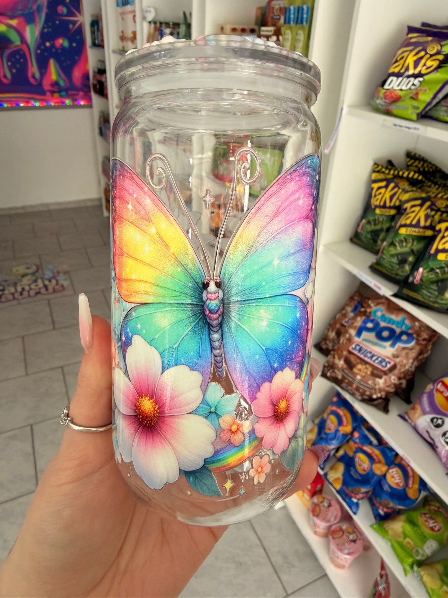 Becher einfach mit Strohhalm