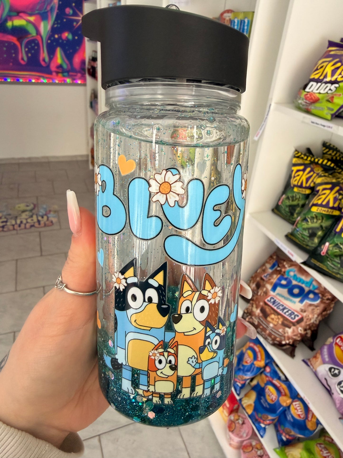 Bluey Trinkflasche mit Lava Optik