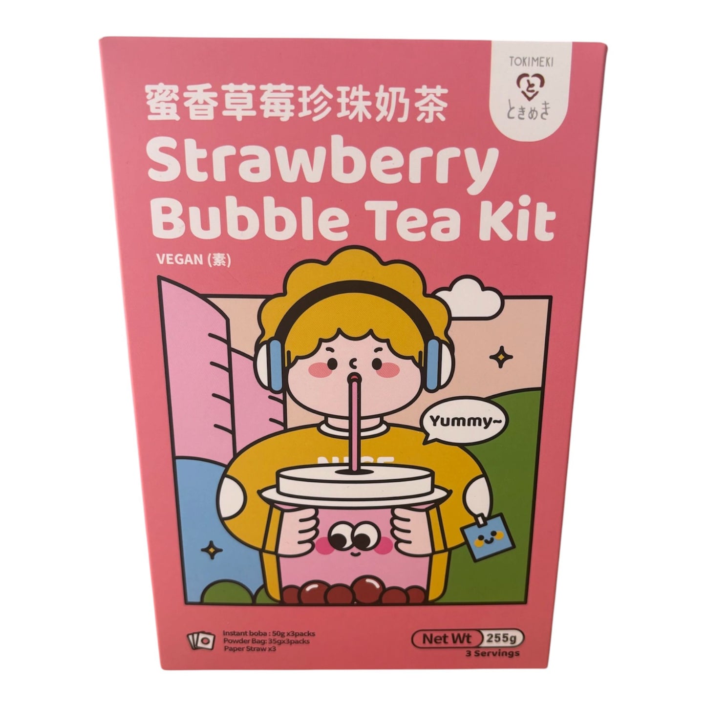 Strawberry Bubble Tea Kit 3er Set