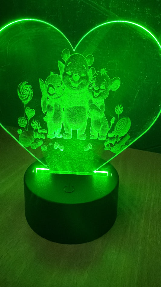 LED Licht - Herzform inkl Fernbedienung