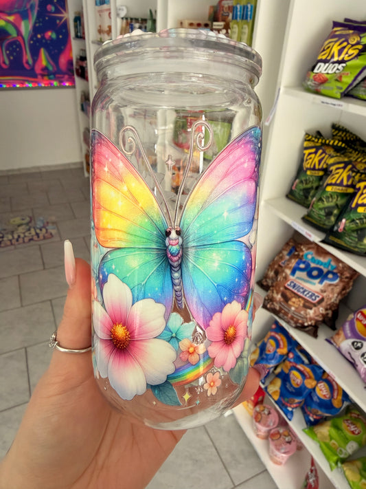 Becher einfach mit Strohhalm