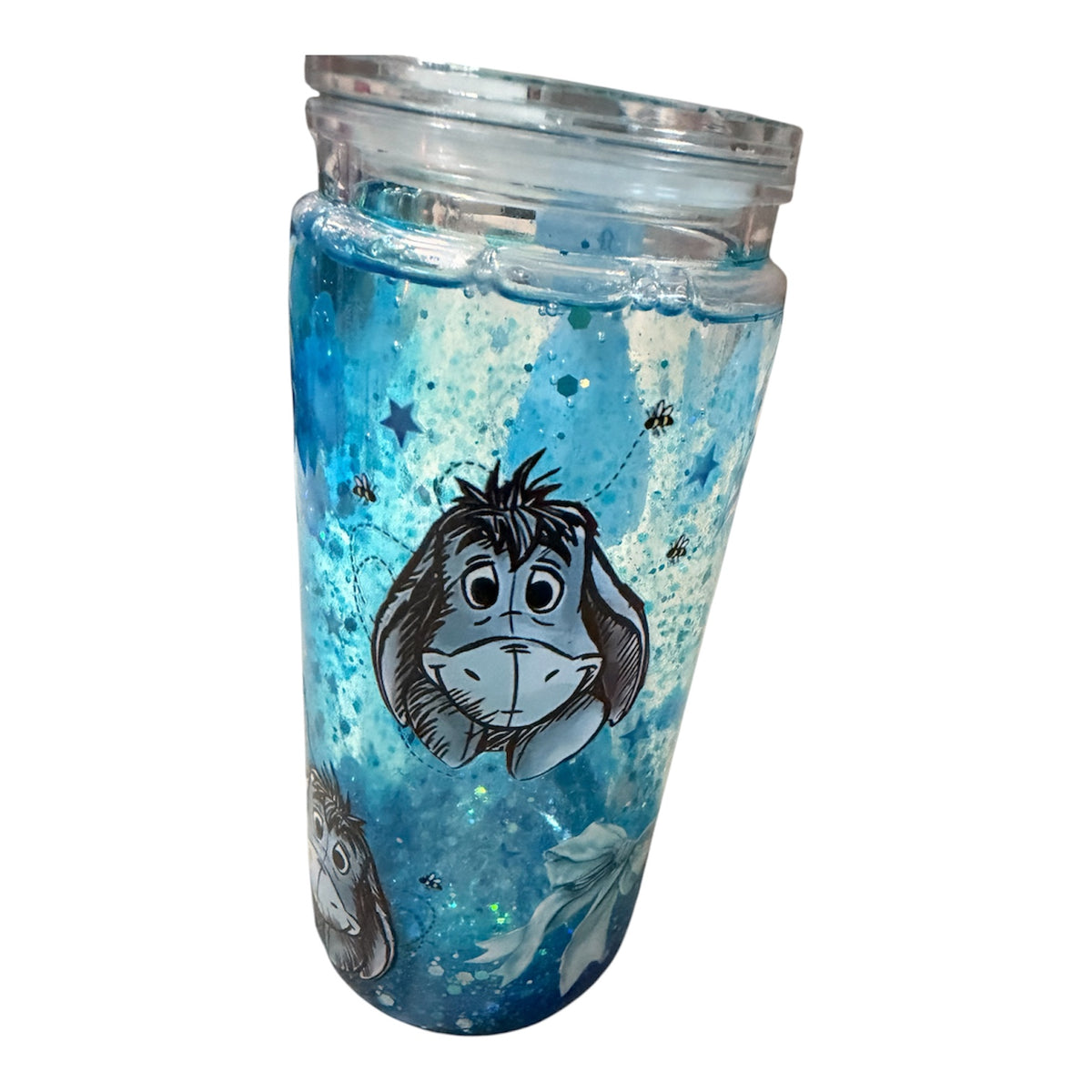 Trinkbecher inklusive Strohhalm Lava Optik